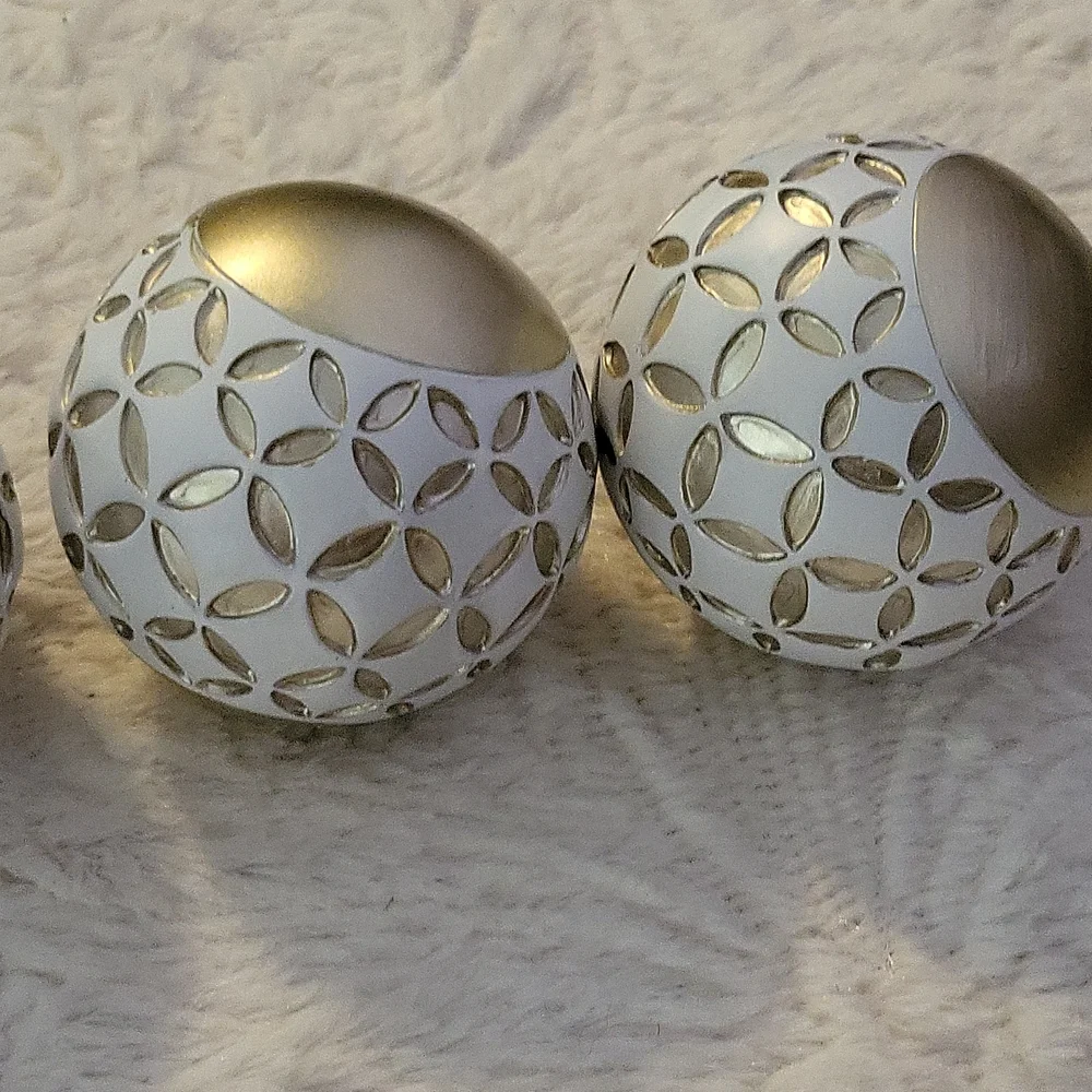 NWOT Creativescenst Schonwek Diamond Lattice Decorative Orbs Set of 3 OS - Picture 3 of 6